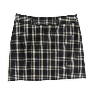 Ann Taylor Loft windowpane wool blend skirt, fully lined, women's size 6